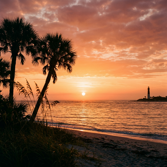 Florida coast sunrise symbolizing new beginnings